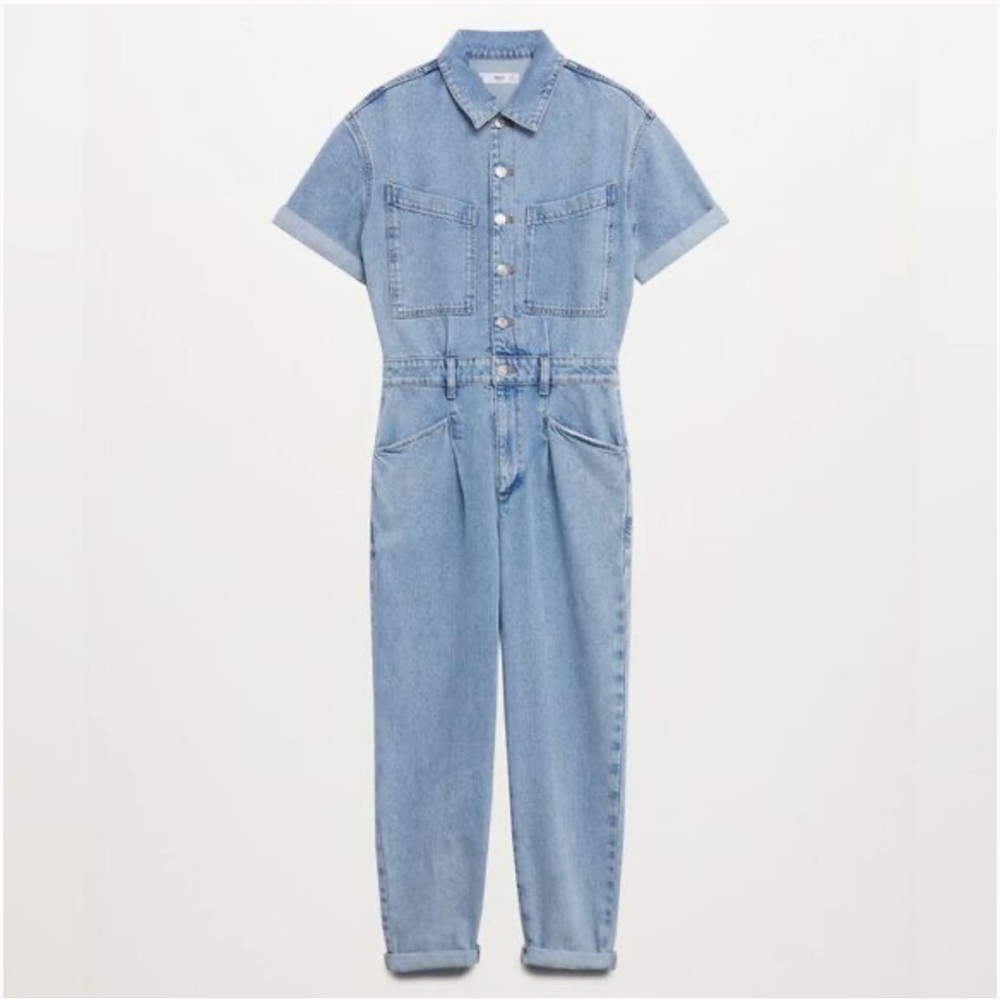 Mango cotton Denim jumpsuit like new!